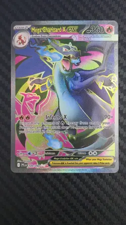 Mega Charizard X ex 109/094 Me02: Phantasmal Flames Holo Beautiful Card! - Image 1