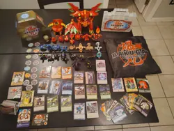 Bakugan Lot Of 29 Figures, 47 Cards, Play Mat, Bakubox & Tin. No Duplicates! - Image 1