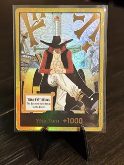 DON!! Card (Dracule Mihawk) (Gold) The Azure Sea's Seven Foil - Image 1