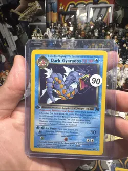 1999 Pokemon 1st Edition Dark Gyarados 8/82 Team Rocket Holo *L2* - Image 1