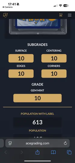 Ace 10 Mega Lucario Ex 179/132 SIR - Pokemon Mega Evolutions - Perfect Subgrades - Image 3