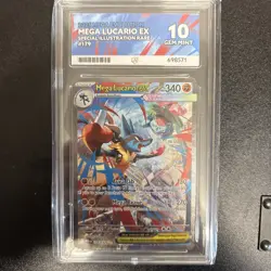 Ace 10 Mega Lucario Ex 179/132 SIR - Pokemon Mega Evolutions - Perfect Subgrades - Image 1