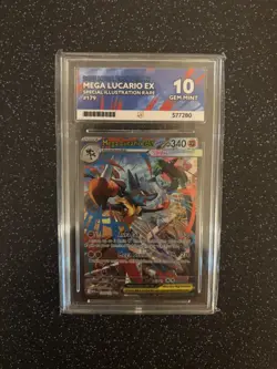 Ace 10 Mega Lucario Ex 179/132 SIR - Pokemon Mega Evolutions - Perfect Subgrades - Image 1