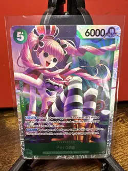 One Piece Perona OP14-033 SR AZURE SEA'S SEVEN ENGLISH OP14 Ships Immediately - Image 1