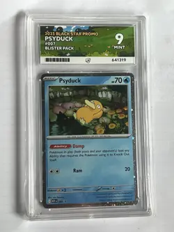Pokemon TCG Psyduck Black Star Promo Mega Evolutions Card 007 - ACE 9 MINT - Image 1