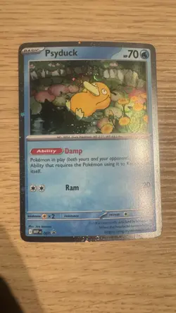Pokemon TCG Psyduck MEP 007 Black Star Promo Holo Mega Evolutions Near Mint card - Image 1