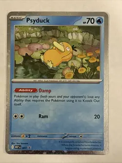 Pokemon TCG Psyduck Mega Evolutions Black Star Promo 007 Near Mint - Image 1
