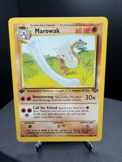 Pokemon TCG WOTC Jungle 1st Edition Marowak 39/64 Uncommon Vintage LP/MP - Image 1