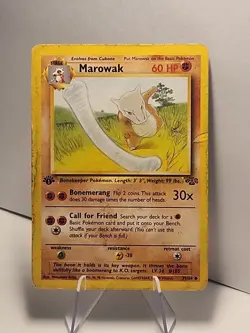 Marowak 39/64 Jungle Vintage 1st Edition Pokemon TCG Damaged - Image 1