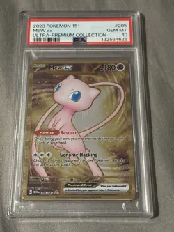 2023 Pokemon Mew ex Full Art 151 UPC Gold Metal Promo Card 205/165 PSA 10 GEM MT - Image 1