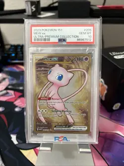 Pokemon Mew ex Full Art 151 UPC Gold Metal Promo Card 205/165 - PSA 10 - Image 1