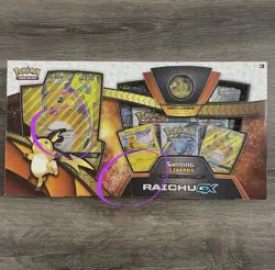 POKEMON TCG SHINING LEGENDS SPECIAL COLLECTION RAICHU GX SEALED BOX (Box Damage) - Image 2