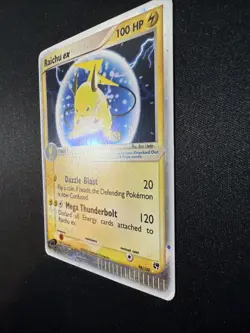 Pokemon TCG Raichu ex 98/100 Sandstorm Holo English 2003 HP - Image 3