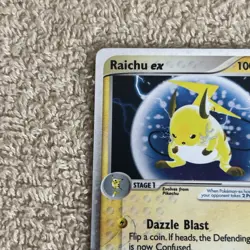 Pokemon TCG Raichu EX Sandstorm Holo Card 98/100 MP-DMG Pen Ink - Image 5