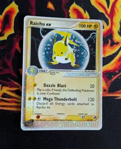Pokemon TCG Raichu EX Holo Card EX Sandstorm 98/100 LP Condition - Image 1
