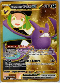 Team Rocket's Crobat ex 242/182 SV10: Destined Rivals - Pokemon Card - NM - Image 1