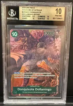One Piece Kingdoms Of Intrigue Donquixote Doflamingo SR Alt Art OP04-031 BGS 10 - Image 1