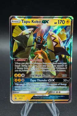 Tapu Koko GX - SM33 Pokemon SM Promos Holo Promo Light Play Condition LP ++ - Image 1