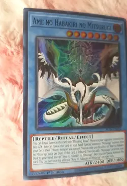 Yu-gi-oh! Ame no Habakiri no Mitsurugi ALIN-EN092 Super Rare 1st Edition - Image 2