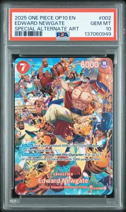 2025 ONE PIECE ST15-002 OP10 ROYAL BLOOD EDWARD NEWGATE WHITEBEARD PSA 10 - Image 1