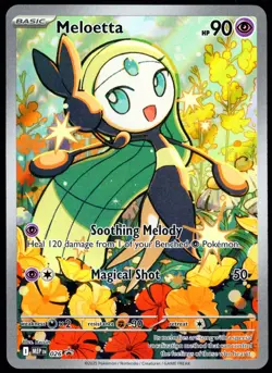 Pokemon TCG Meloetta MEP 026 2025 Mega Battle Deck Black Star Promo Card - NM - Image 1