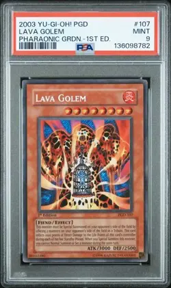 Lava Golem *PSA 9* 1st Edition * PGD-107 *Secret Rare* 2003 *Vintage* Yugioh - Image 1