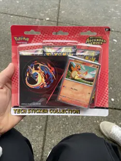Pokemon Mega Evolutions Ascended Heroes Tech Sticker Collection Charmander Promo - Image 1