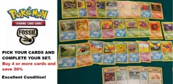 1999 Pokemon Fossil Choose Your Cards! Volume Discounts! LP - Image 2