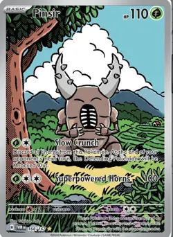 Pokemon Twilight Masquerade PINSIR Illustration Rare 168/167 Card MINT-NM - Image 1