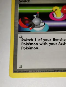 Switch Pokemon Base Set 95/102 Common Trainer Unlimited Vintage CCG 1999 WotC NM - Image 2