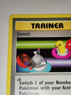 Switch Pokemon Base Set 95/102 Common Trainer Unlimited Vintage CCG 1999 WotC NM - Image 3