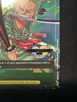 One Piece Zoro P-042 2024 Championship Event Promo Card Near Mint English Foil - Image 2