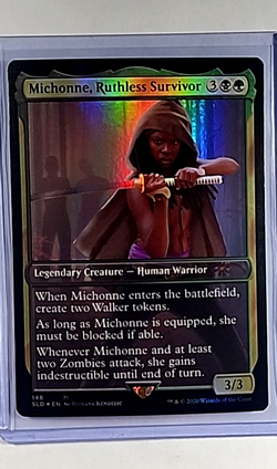 Magic the Gathering MTG Walking Dead Secret Lair Foil Michonne Ruthless Survivor - Image 1