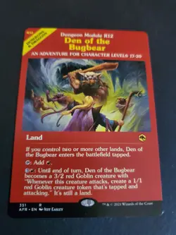 D&D Module Art DEN OF THE BUGBEAR mtg NM-M Forgotten Realms Showcase Rare - Image 1