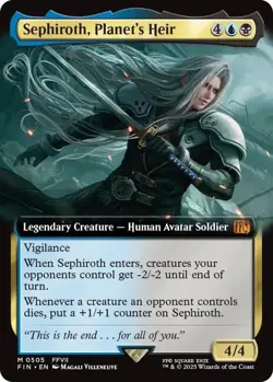 MTG Final Fantasy Sephiroth Planet's Heir Borderless Non-Foil Mythic Magic NM - Image 1
