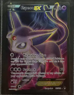 2016 Espeon EX Holo Full Art Ultra Rare Card 117/122 XY Breakpoint Pokemon - Image 1