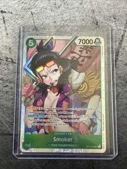 Smoker OP10-030 SR ONE PIECE Tcg Card Game NM GREEN - Image 1