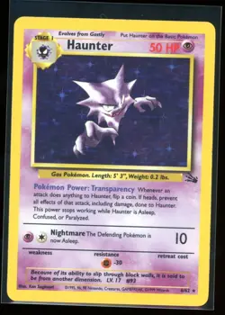 Pokemon TCG Haunter Fossil 6/62 Holo Unlimited Holo Rare MP - Image 1