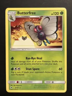 Pokemon TCG SM Burning Shadows, Butterfree 3/147 Non-Holo Rare NM - Image 1