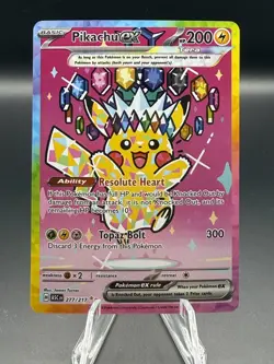 Pokemon Pikachu EX SIR 277/217 Ascended Heroes FULL ART 1 - Image 1