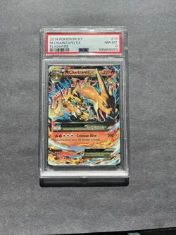 Pokemon TCG M Charizard EX Flashfire Holo Ultra Rare #13/106 2014 PSA 8 - Image 1