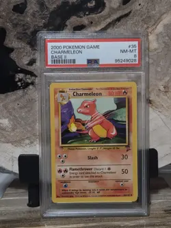 Pokemon PSA 8 NM-MT Charmeleon 35/130 Base Set 2 Uncommon - Image 1
