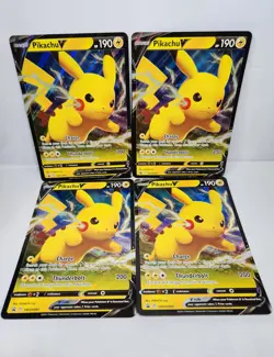 Lot Of 4 Pikachu V SWSH061 Shining Fates 2021 Jumbo Oversized Pokemon Promo Card - Image 1