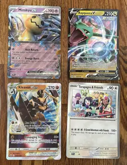 Lot of 4 Pokemon TCG Jumbo Cards Rayquaza, Mimikyu, Kleavor, Terapagos & Friends - Image 1