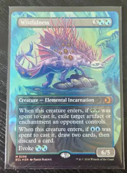 MTG Wistfulness Borderless FOIL Lorwyn Eclipsed 0296 - Image 2