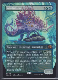 MTG - FOIL BORDERLESS Wistfulness #296 Lorwyn Eclipsed - Image 1