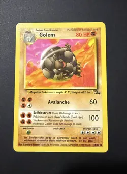 Pokemon TCG Golem Fossil 36/62 Regular Near Mint! - Image 1