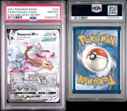 PSA 10 Rayquaza VMAX 218/203 Evolving Skies Alternate Art Secret Rare POKEMON - Image 2