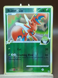 HP Scizor 48/111 Reverse Holo Platinum Rising Rivals Pokemon Card - Image 1