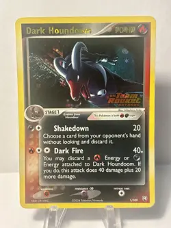 Pokemon Dark Houndoom 5/109, Team Rocket Returns Set, Reverse Holo Rare *NM/LP* - Image 1